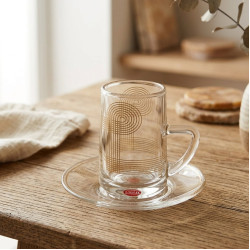 Tea Cup and Saucer Set - 6 Pcs